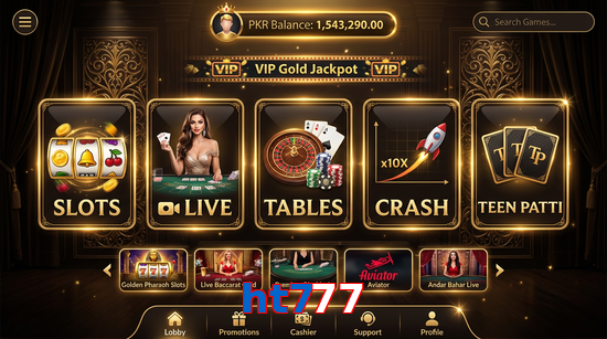 Main screen of Ht777 casino page for PK players