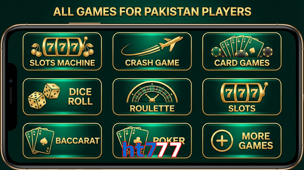Main screen of Ht777 games page for PK players